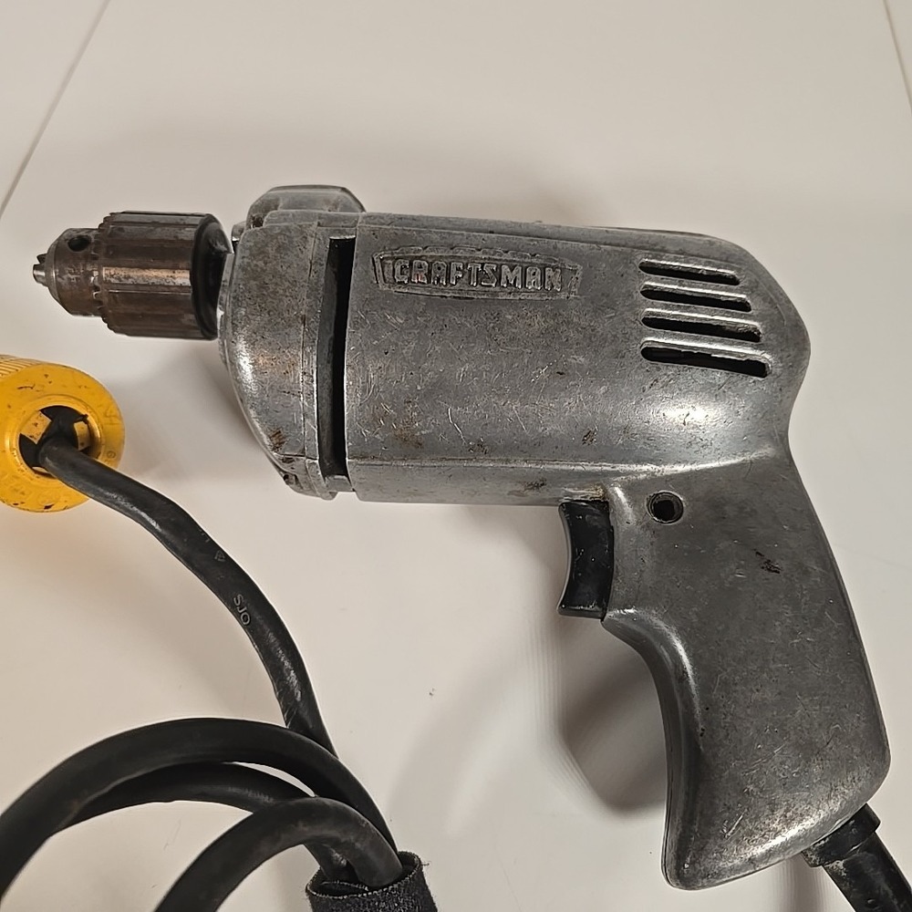 CRAFTSMAN CROWN LOGO Vintage 1/5 HP Electric Drill Model 315.11090 Works USA